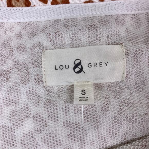 Lou & Grey Leopard Print Pullover Womens Small NWT Oversized Soft Terry Casual - Picture 3 of 8